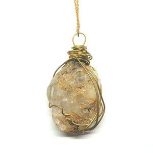 Herkimer Diamond Quartz Crystal Healing Necklace